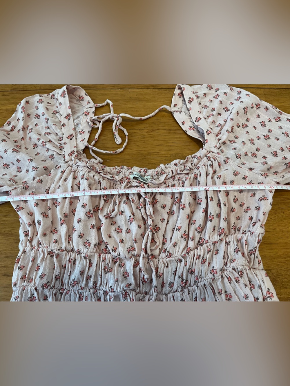 Floral Peasant/Babydoll Cotton Top - Picture 3 of 5